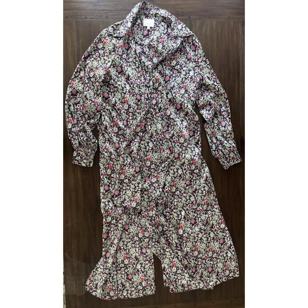 Cinq à Sept Midi Dress Womens 14 Floral Dainty Cocktail Elegant Feminine Multi - Picture 10 of 16